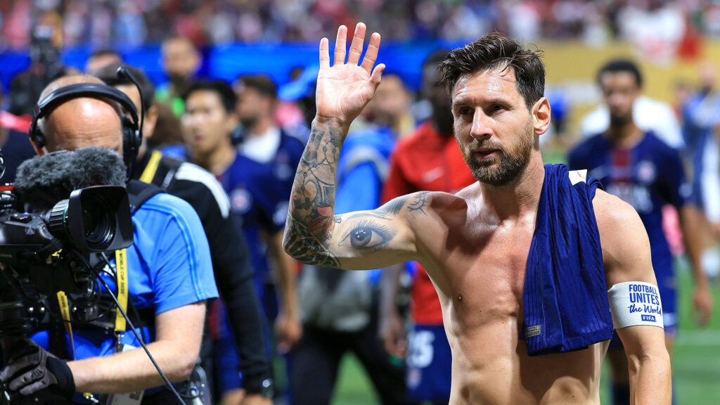 Lionel Messi setelah pertandingan melawan PSG di FIFA Club World Cup 2025-Bola Banter