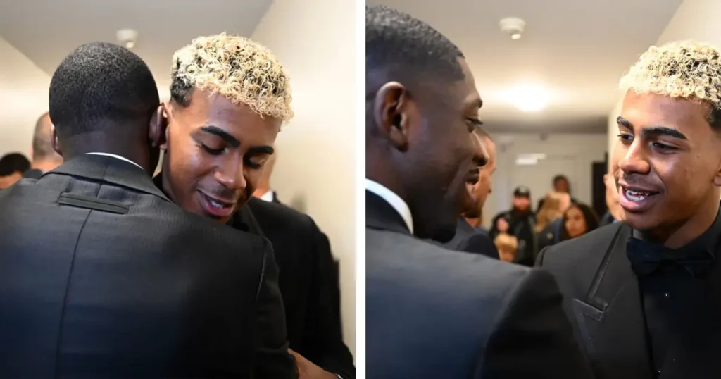 Ousmane Dembele dan Lamine Yamal di malam penghargaan Ballon d'Or 2025-Bola Banter