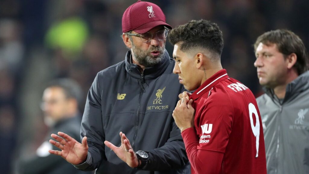 Jurgen Klopp dan Robert Firmino-Bola Banter