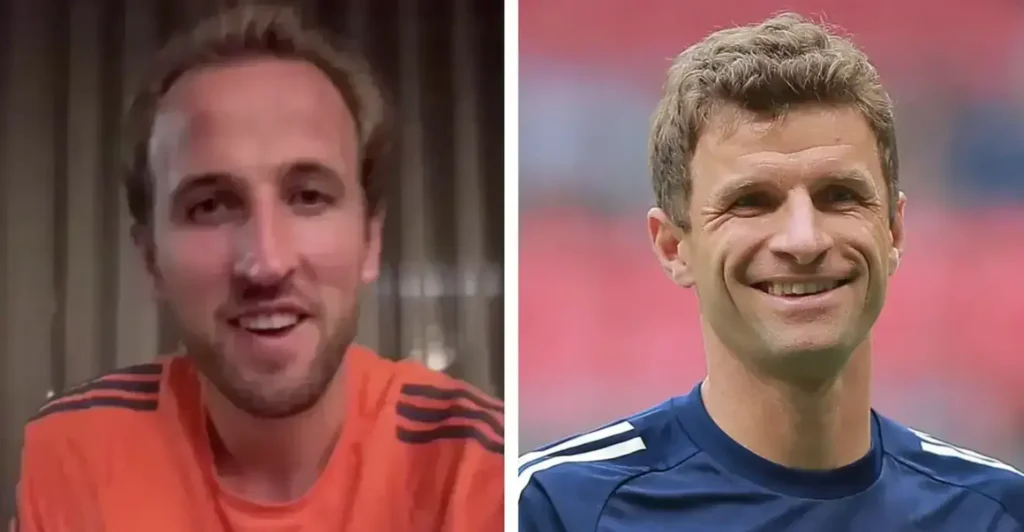 Harry Kane & Thomas Muller-Bola banter