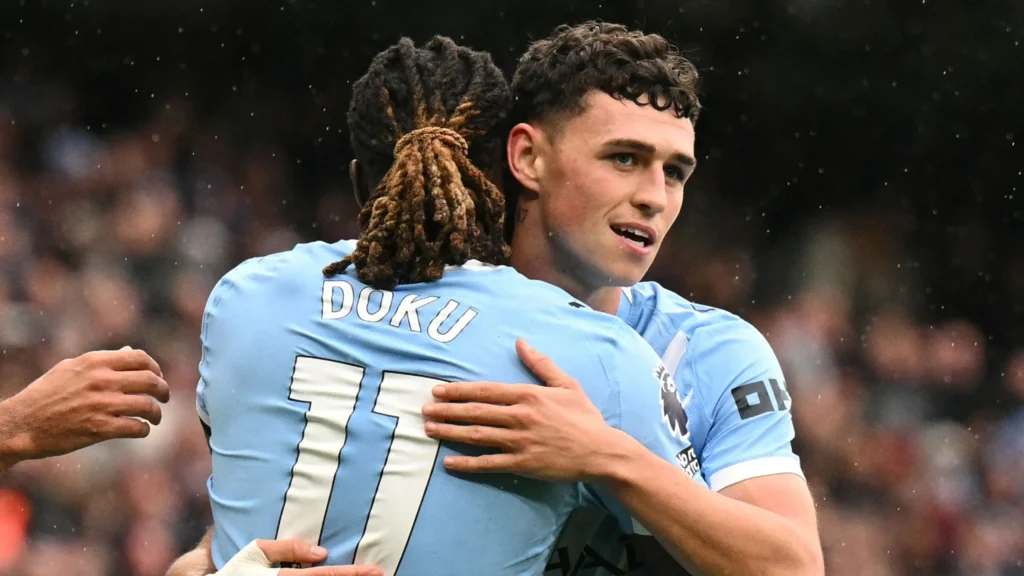 Jeremy Doku dan Phil Foden-Bola Banter