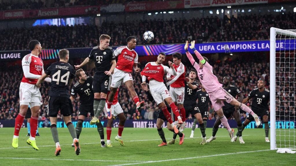 Arsenal mengalahkan Bayern_Bola Banter_Gol pembuka Jurrien Timber